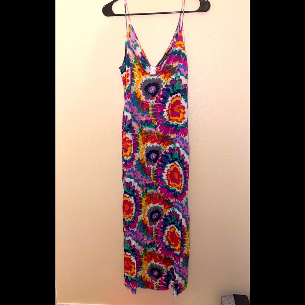 Colorful Tie dye patterned maxi dress